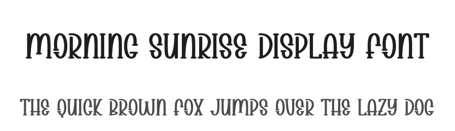 Morning Sunrise Display Font by creativeletter — Display Font
