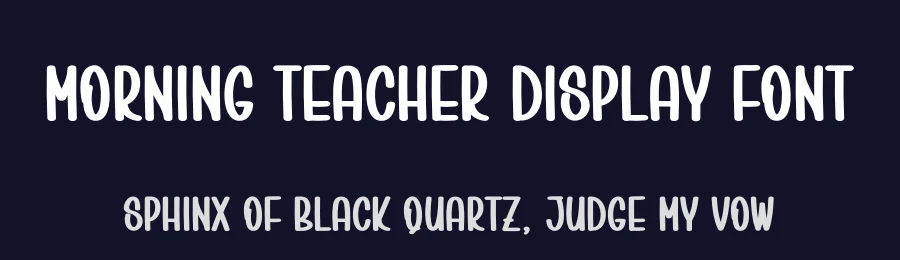 Morning Teacher Display Font by creativeletter — Display Font — thumbnail 2