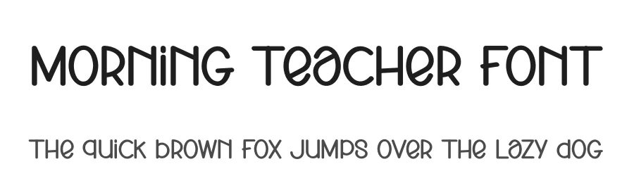 Morning Teacher Font by creativeletter — Display Font