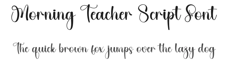 Morning Teacher Script Font by creativeletter — Script Handwritten Font
