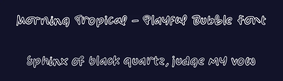 Morning Tropical – Playful Bubble Font by stylishtype.co — Display Font — thumbnail 2
