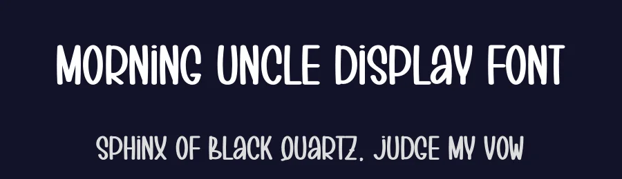Morning Uncle Display Font by creativeletter — Display Font — thumbnail 2