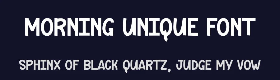 Morning Unique Font by andikastudio — Display Font — thumbnail 2