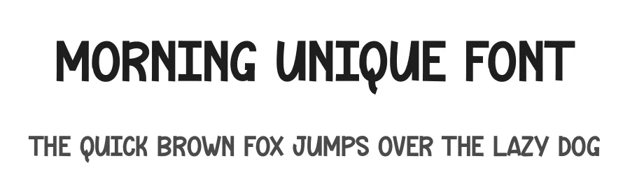 Morning Unique Font by andikastudio — Display Font
