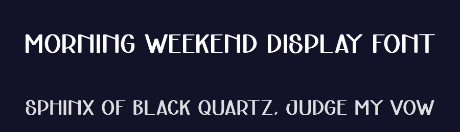 Morning Weekend Display Font by creativeletter — Display Font — thumbnail 2
