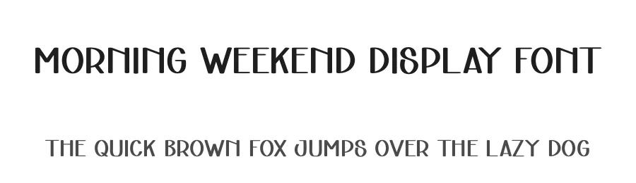 Morning Weekend Display Font by creativeletter — Display Font