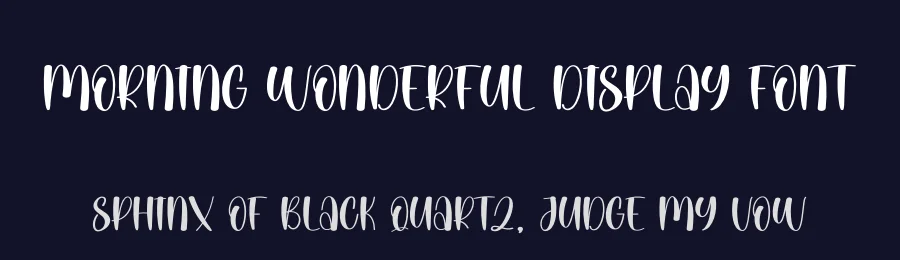 Morning Wonderful Display Font by creativeletter — Display Font — thumbnail 2