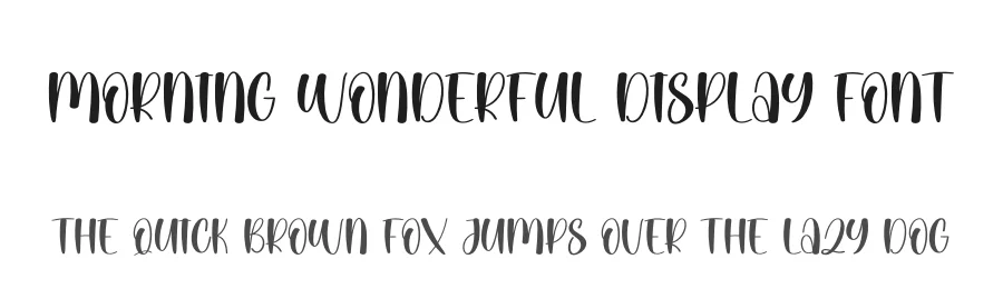 Morning Wonderful Display Font by creativeletter — Display Font