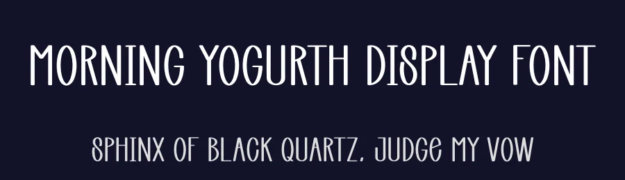 Morning Yogurth Display Font by creativeletter — Display Font — thumbnail 2