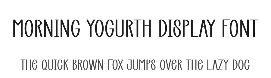 Morning Yogurth Display Font by creativeletter — Display Font