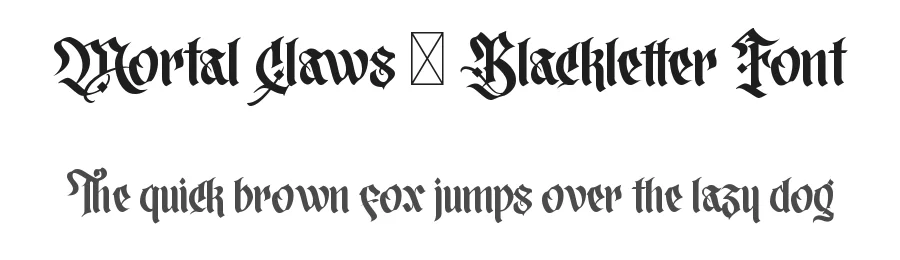 Mortal Claws – Blackletter Font by Krakenbox — Blackletter Font