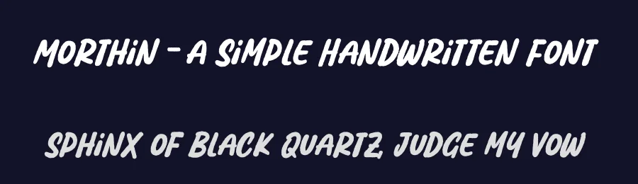 Morthin – A Simple Handwritten Font by [email protected] — Decorative Font — thumbnail 2