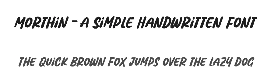Morthin – A Simple Handwritten Font by [email protected] — Decorative Font