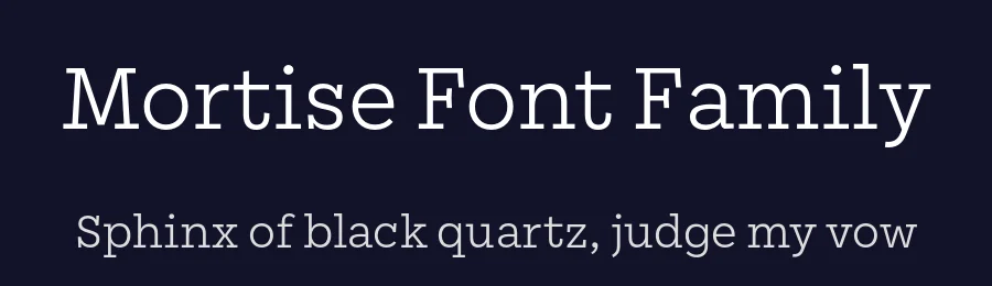 Mortise Font Family by Signal Type Foundry — Slab Serif Font — thumbnail 2
