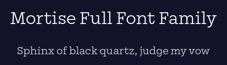 Mortise Full Font Family by Signal Type Foundry — Serif Font — thumbnail 2