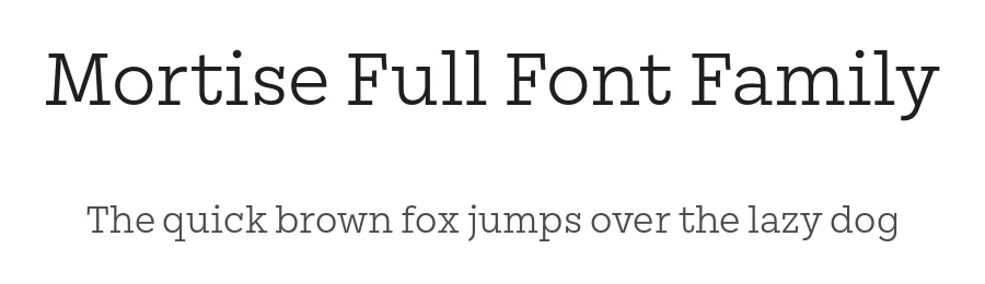 Mortise Full Font Family by Signal Type Foundry — Serif Font
