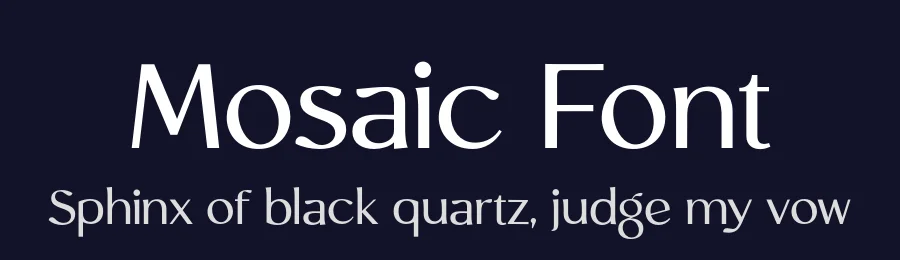 Mosaic Font by Sensatype Studio — Sans Serif Font — thumbnail 2
