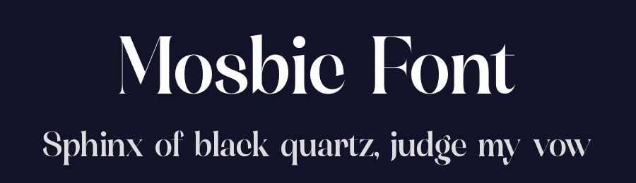 Mosbic Font by timelesstype.co — Display Font — thumbnail 2