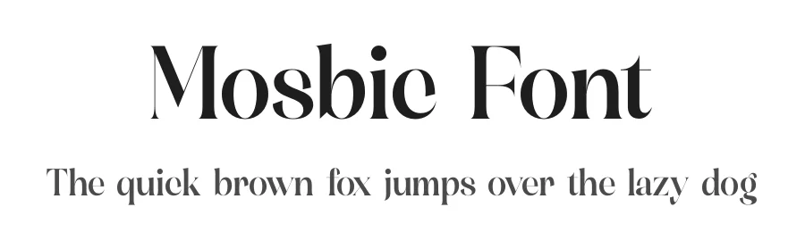 Mosbic Font by timelesstype.co — Display Font