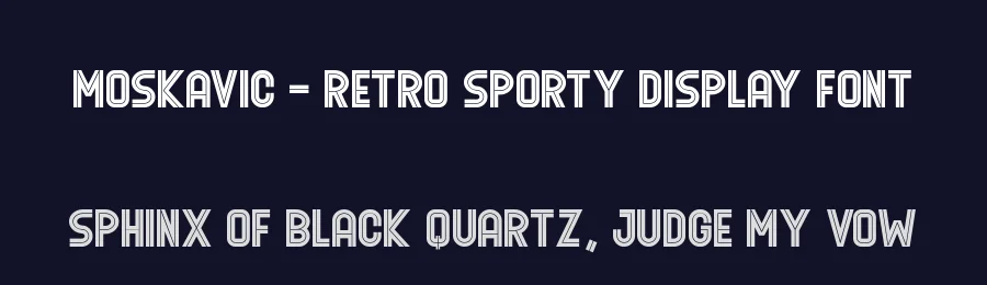 MOSKAVIC – Retro Sporty Display Font by StringLabs — Display Font — thumbnail 2
