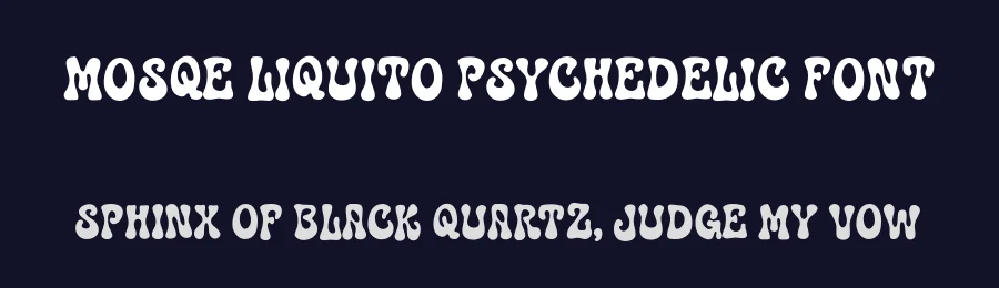 Mosqe Liquito Psychedelic Font by idealeksis — Display Font — thumbnail 2