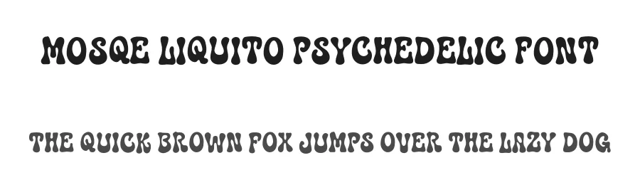 Mosqe Liquito Psychedelic Font by idealeksis — Display Font