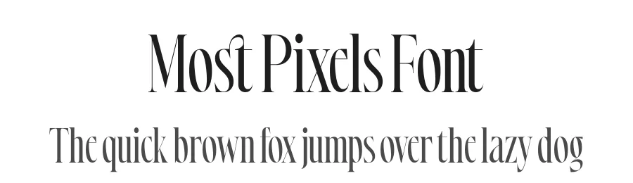 Most Pixels Font by timelesstype.co — Serif Font