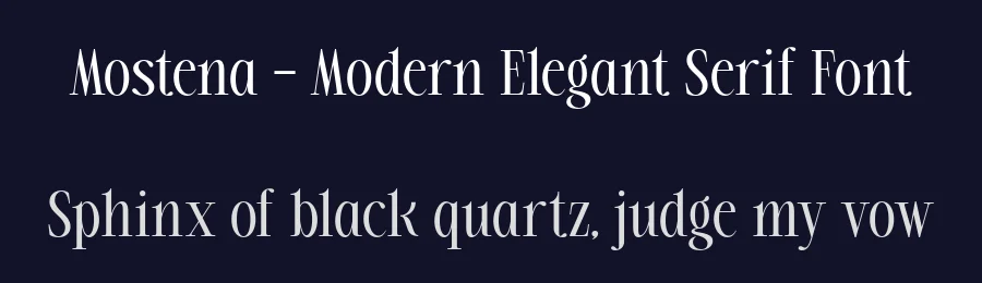 Mostena – Modern Elegant Serif Font by roomspace.cl — Serif Font — thumbnail 2