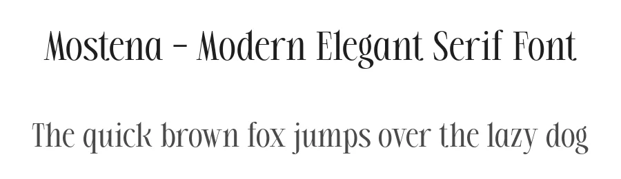 Mostena – Modern Elegant Serif Font by roomspace.cl — Serif Font