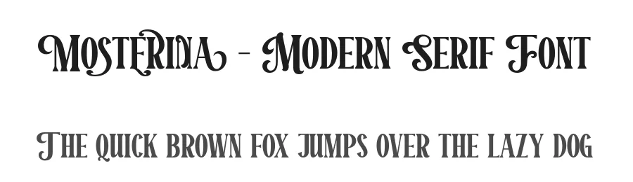 Mosterina – Modern Serif Font by ahweproject — Display Font