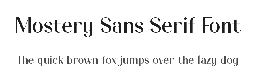 Mostery Sans Serif Font by Sronstudio β Sans Serif Font