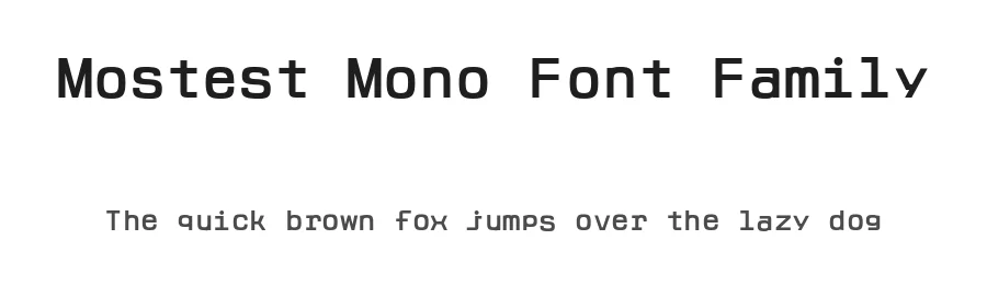 Mostest Mono Font Family by That That Creative — Display Font