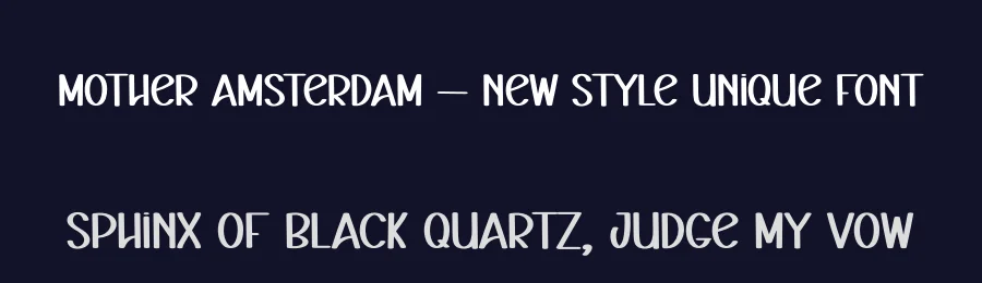 Mother Amsterdam – New Style Unique Font by andikastudio — Display Font — thumbnail 2