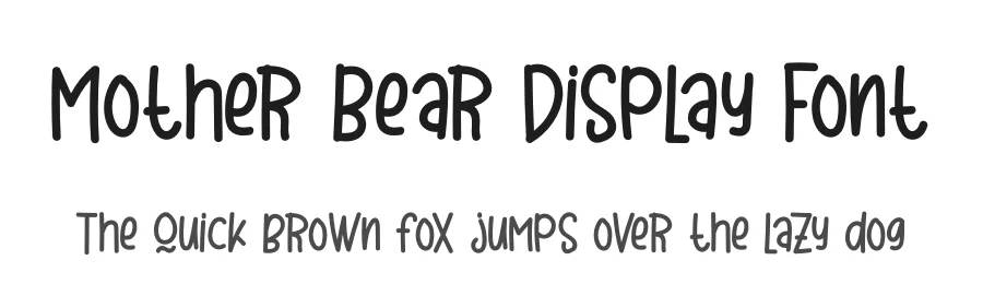 Mother Bear Display Font by letterenastudios — Display Font