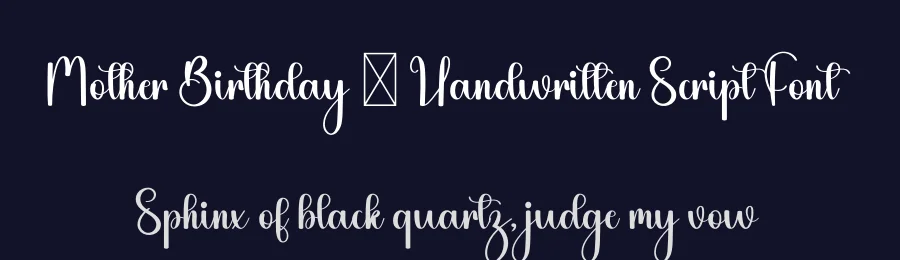 Mother Birthday – Handwritten Script Font by freshtypeink — Script Handwritten Font — thumbnail 2