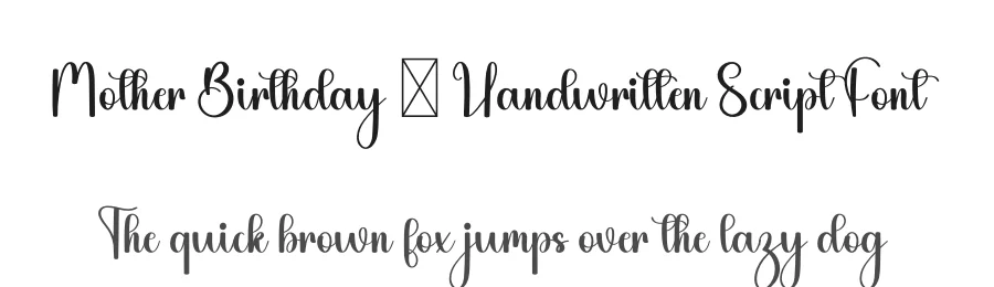 Mother Birthday – Handwritten Script Font by freshtypeink — Script Handwritten Font