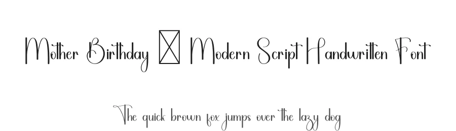 Mother Birthday – Modern Script Handwritten Font by freshtypeink — Display Font
