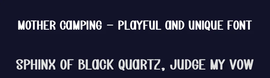 Mother Camping – Playful And Unique Font by andikastudio — Display Font — thumbnail 2