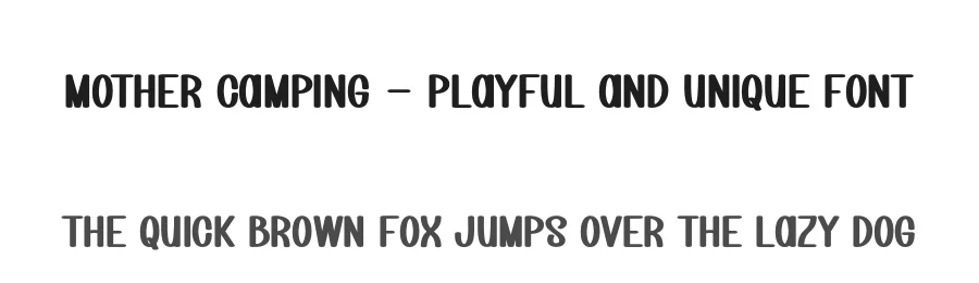 Mother Camping – Playful And Unique Font by andikastudio — Display Font