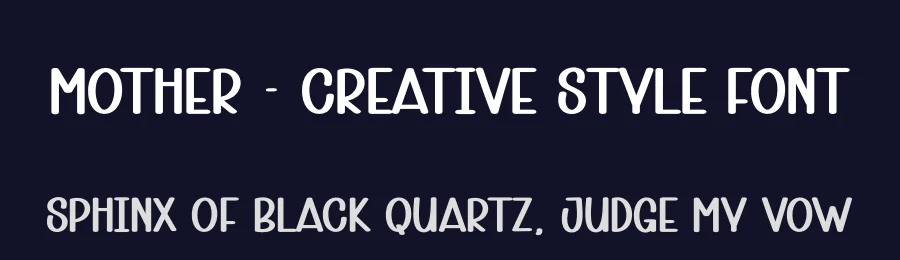Mother – Creative Style Font by andikastudio — Display Font — thumbnail 2