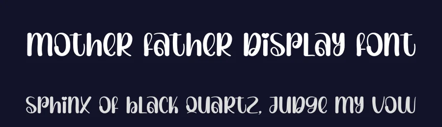 Mother Father Display Font by creativeletter — Display Font — thumbnail 2