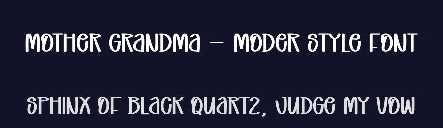 Mother Grandma – Moder Style Font by andikastudio — Display Font — thumbnail 2