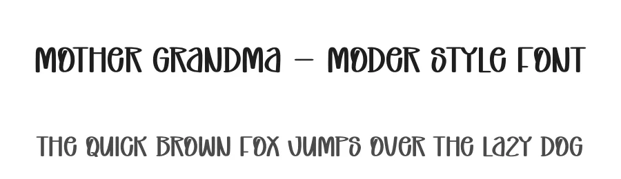 Mother Grandma – Moder Style Font by andikastudio — Display Font