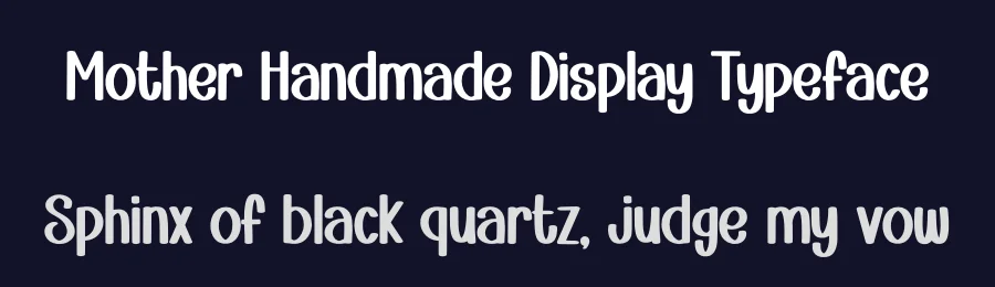 Mother Handmade Display Typeface by Minimalist Eyes — Display Font — thumbnail 2