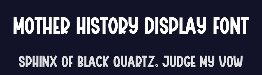 Mother History Display Font by freshtypeink — Display Font — thumbnail 2