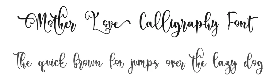 Mother Love Calligraphy Font by letterara — Script Handwritten Font