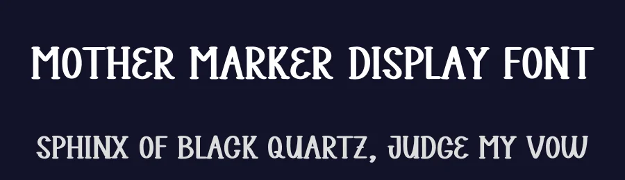 Mother Marker Display Font by creativeletter — Display Font — thumbnail 2
