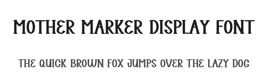 Mother Marker Display Font by creativeletter — Display Font