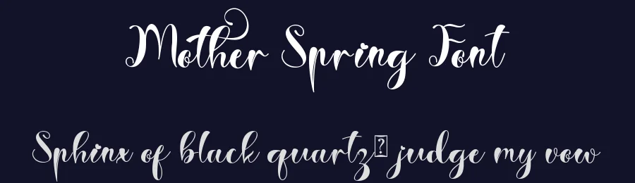 Mother Spring Font by Yoga Letter — Script Handwritten Font — thumbnail 2