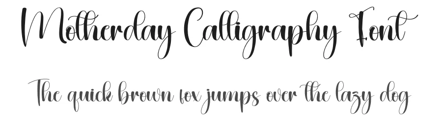 Motherday Calligraphy Font by creativeletter — Script Handwritten Font